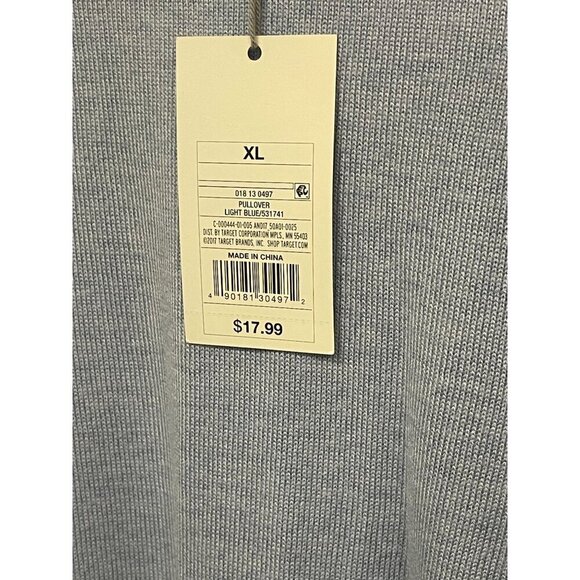 A New Day women's Light Blue Pullover Tunic Sweater Sz XL Soft Knit Relaxed Fit - Picture 7 of 8